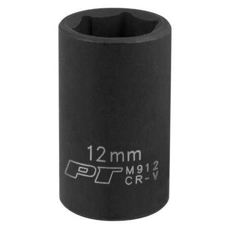 PERFORMANCE TOOL 3/8 In Dr. Impact Socket 12Mm Socket Imp 12Mm, M912 M912